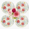 Summer Crockery | Dinner Plates<Mrs. Alice Pink Flowers Dinner Plates (Set of 4)