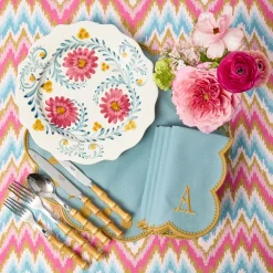 Summer Crockery | Dinner Plates<Mrs. Alice Pink Flowers Dinner Plate