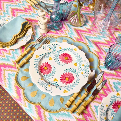 Summer Crockery | Dinner Plates<Mrs. Alice Pink Flowers Dinner Plate