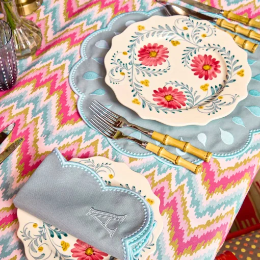 Summer Crockery | Dinner Plates<Mrs. Alice Pink Flowers Dinner Plate