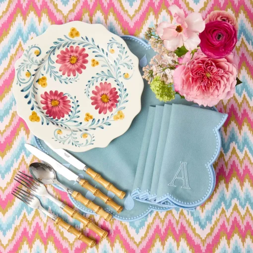 Summer Crockery | Dinner Plates<Mrs. Alice Pink Flowers Dinner Plates (Set of 4)