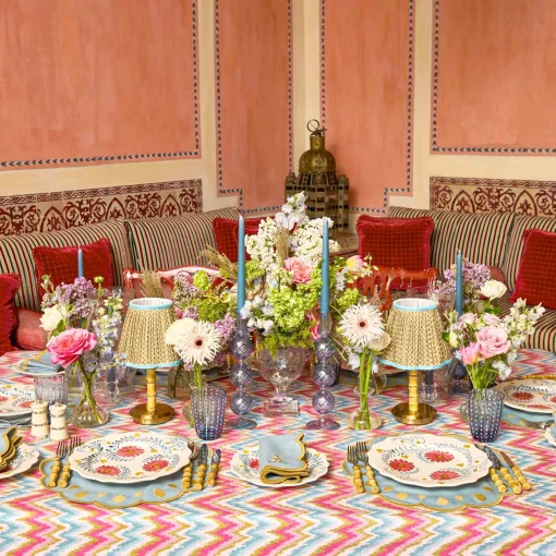 Summer Crockery | Dinner Plates<Mrs. Alice Pink Flowers Dinner Plate