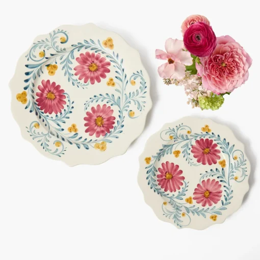 Summer Crockery | Starter Plates<Mrs. Alice Pink Flowers Starter Plate