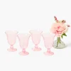 Summer Glassware | Glasses<Mrs. Alice Pink Fluted Wine Glasses (Set of 4)