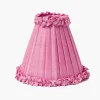 Summer Lighting | Lampshades<Mrs. Alice Pink Frilled Silk Lampshade (18cm)