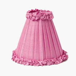 Summer Lighting | Lampshades<Mrs. Alice Pink Frilled Silk Lampshade (18cm)