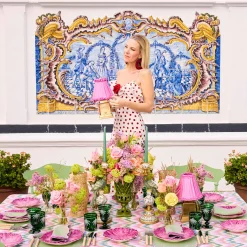 Summer Lighting | Lampshades<Mrs. Alice Pink Frilled Silk Lampshade (18cm)