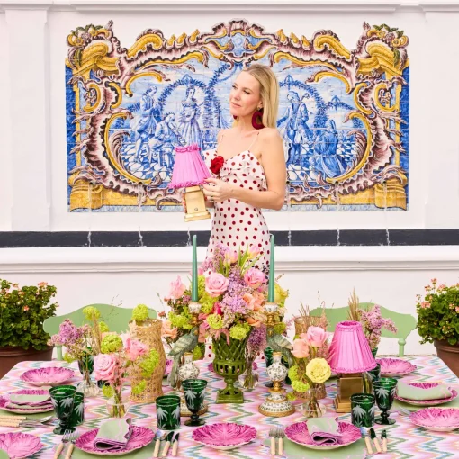 Summer Lighting | Lampshades<Mrs. Alice Pink Frilled Silk Lampshade (18cm)