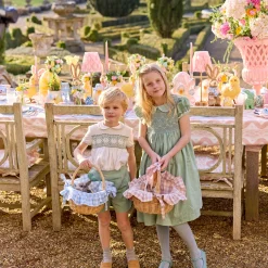 Spring Decorations<Mrs. Alice Pink Gingham Basket