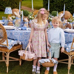 Spring Decorations<Mrs. Alice Pink Gingham Basket