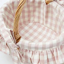 Spring Decorations<Mrs. Alice Pink Gingham Basket