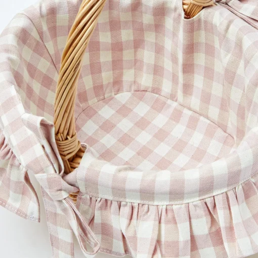 Spring Decorations<Mrs. Alice Pink Gingham Basket