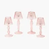 Summer Candleware | Candle Holders<Mrs. Alice Pink Glass Lantern Tea Light Holder Set