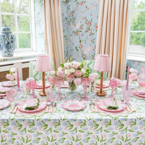 Summer Candleware | Candle Holders<Mrs. Alice Pink Glass Lantern Tea Light Holder Set