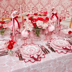 Summer Candleware | Candle Holders<Mrs. Alice Pink Glass Lantern Tea Light Holder Set