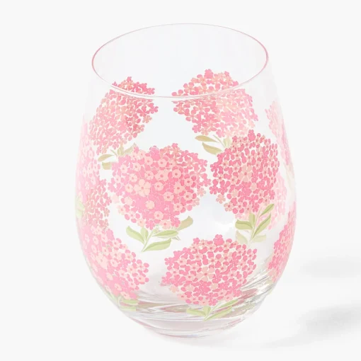 Glasses<Mrs. Alice Pink Hydrangea Glasses (Set of 4)