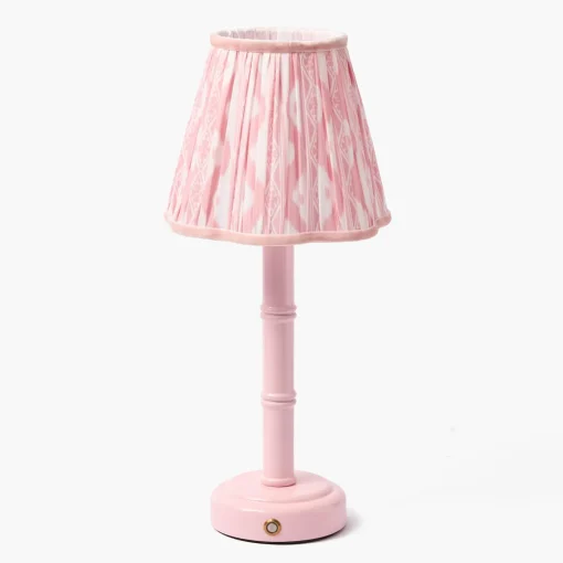 Lampshades<Mrs. Alice Pink Ikat Lampshade (18cm)