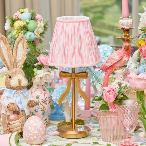 Lampshades<Mrs. Alice Pink Ikat Lampshade (18cm)