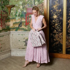Mrs. Alice Monogram | Monogrammable Gifts<Mrs. Alice Pink Ikat Pochette