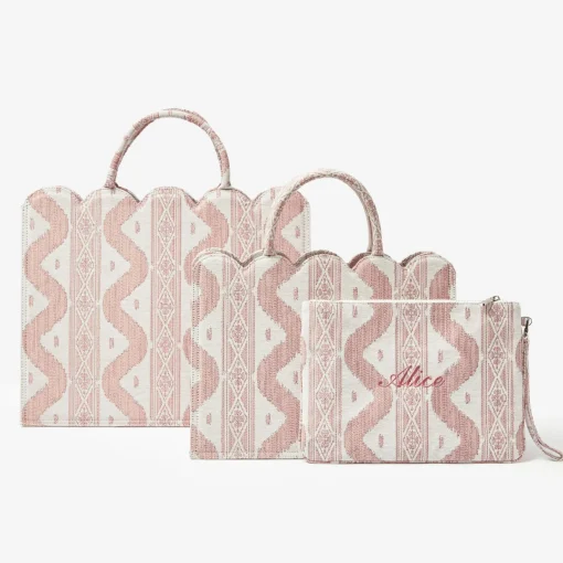 Mrs. Alice Monogram | Monogrammable Gifts<Mrs. Alice Pink Ikat Pochette