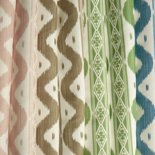 Serena Fresson Fabrics<Mrs. Alice Pink Ikat Stripe Fabric