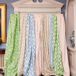 Serena Fresson Fabrics<Mrs. Alice Pink Ikat Stripe Fabric