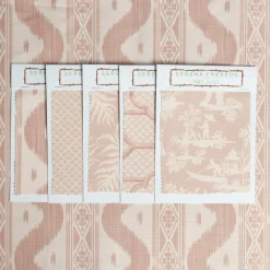 Serena Fresson Fabrics<Mrs. Alice Pink Ikat Stripe Fabric