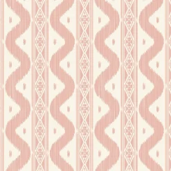 Serena Fresson Wallpapers<Mrs. Alice Pink Ikat Stripe Wallpaper