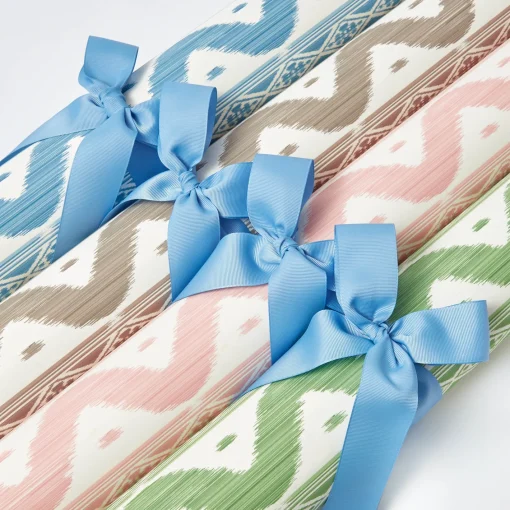 Serena Fresson Wallpapers<Mrs. Alice Pink Ikat Stripe Wallpaper