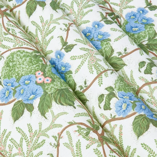 Serena Fresson Fabrics<Mrs. Alice Pink Lady Isabella's Garden Fabric