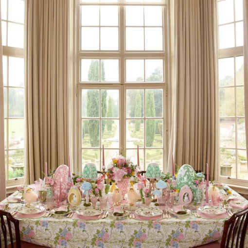 Tablecloths<Mrs. Alice Pink Lady Isabella's Garden Tablecloth