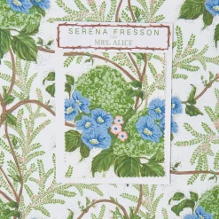 Serena Fresson Fabrics<Mrs. Alice Pink Lady Isabella's Garden Fabric