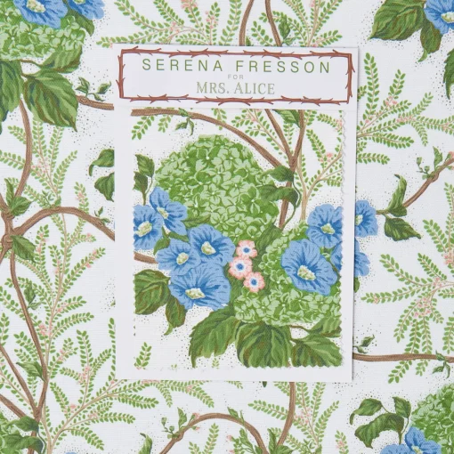 Serena Fresson Fabrics<Mrs. Alice Pink Lady Isabella's Garden Fabric
