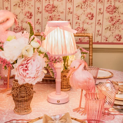 Rechargeable Table Lamps | Lamp Stands<Mrs. Alice Pink Leonora Lacquer Rechargeable Lamp