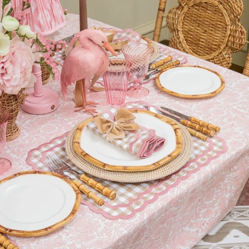 Rechargeable Table Lamps<Mrs. Alice Pink Leonora Lacquer Rechargeable Lamp with Pink Ikat Shade (18cm)
