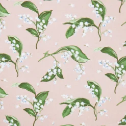 Serena Fresson Fabrics<Mrs. Alice Pink Lily of the Valley Fabric