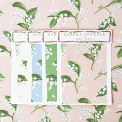 Serena Fresson Fabrics<Mrs. Alice Pink Lily of the Valley Fabric