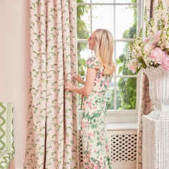 Serena Fresson Fabrics<Mrs. Alice Pink Lily of the Valley Fabric