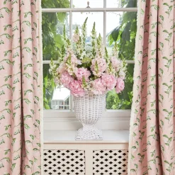 Serena Fresson Fabrics<Mrs. Alice Pink Lily of the Valley Fabric