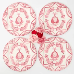 Dinner Plates | Crockery Sets<Mrs. Alice Pink Melograno Dinner Plates (Set of 4)