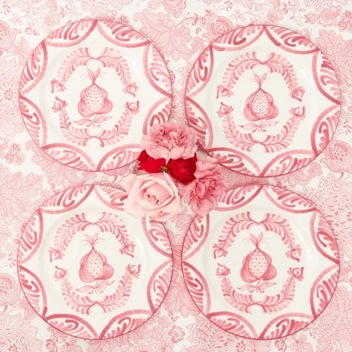 Dinner Plates | Crockery Sets<Mrs. Alice Pink Melograno Dinner Plates (Set of 4)