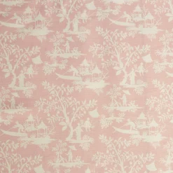 Serena Fresson Fabrics<Mrs. Alice Pink Pagoda Garden Fabric