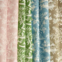Serena Fresson Fabrics<Mrs. Alice Pink Pagoda Garden Fabric