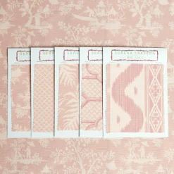 Serena Fresson Fabrics<Mrs. Alice Pink Pagoda Garden Fabric