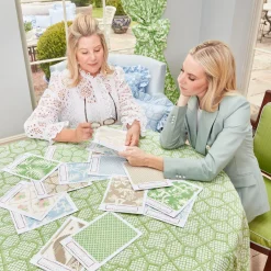 Serena Fresson Fabrics<Mrs. Alice Pink Pagoda Garden Fabric