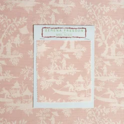 Serena Fresson Fabrics<Mrs. Alice Pink Pagoda Garden Fabric