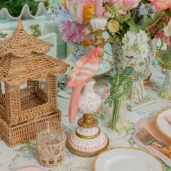 Summer Candleware | Candle Holders<Mrs. Alice Pink Parrot Candle Holder (Pair)