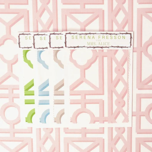 Serena Fresson Fabrics<Mrs. Alice Pink Pavilion Fabric