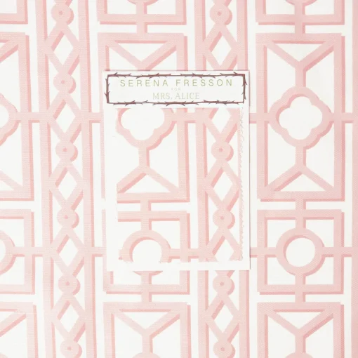 Serena Fresson Fabrics<Mrs. Alice Pink Pavilion Fabric