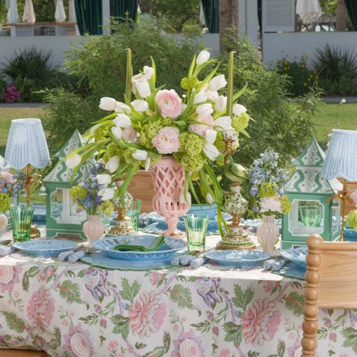 Summer Table Linen | Tablecloths<Mrs. Alice Pink Peony Tablecloth